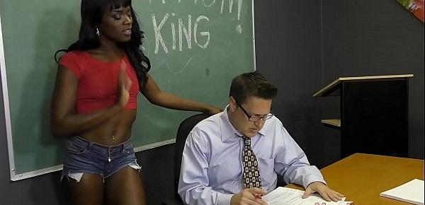  Black Student Seduces Her Teacher Into Becoming Her Slave- Ana Foxxx Femdom
